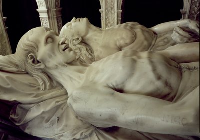 Effigies of Louis XII and Anne of Brittany from their tomb by Jean I Juste